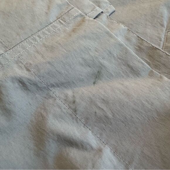 EILEEN FISHER Cotton Nylon Hooded Jacket Medium Gray‎ Weather Resistant - Picture 12 of 13